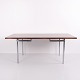 Hans J. Wegner AT-318 Rosewood Dining Table with Brushed Steel Legs by Andreas Tuck, 1960s