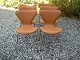 Arne Jacobsen 7´er stole model 3107 i Lyse brunt skind 5000 m2 udstilling